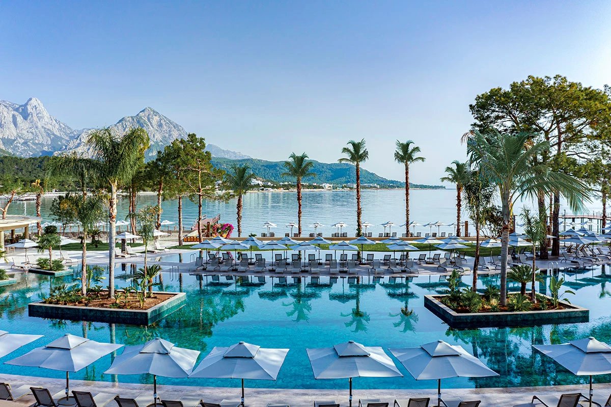 NG Phaselis Bay — infinity pool with sea and mountain view