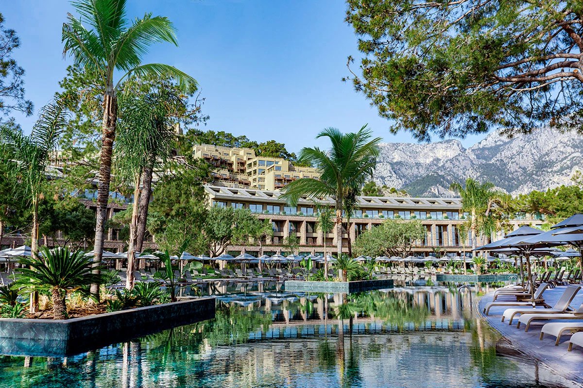 NG Phaselis Bay — infinity pool with hotel building