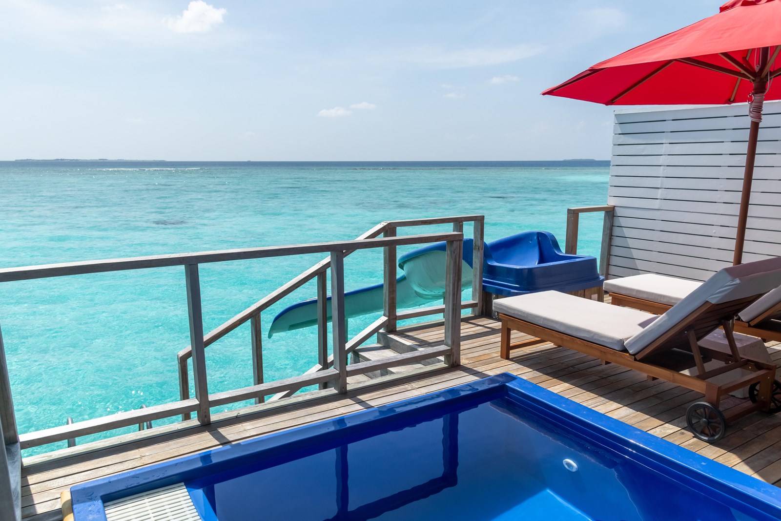 Water Villa with Pool + Slide
