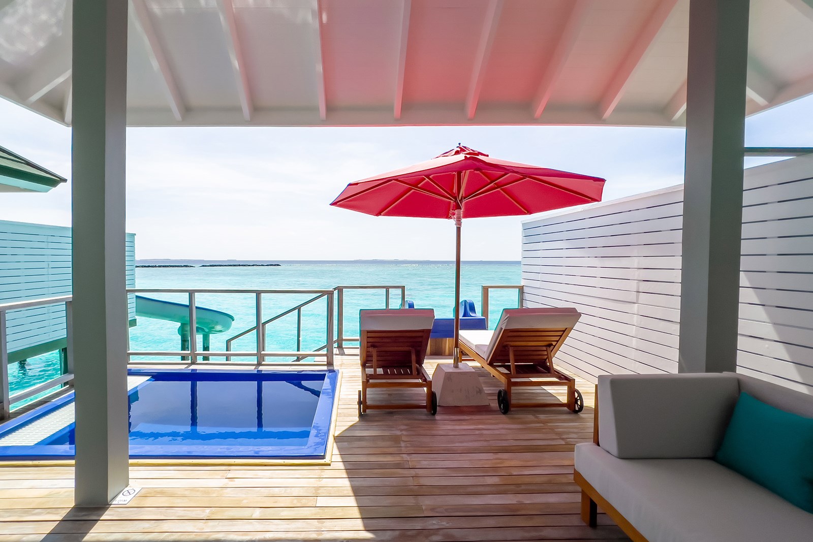 Water Villa with Pool + Slide